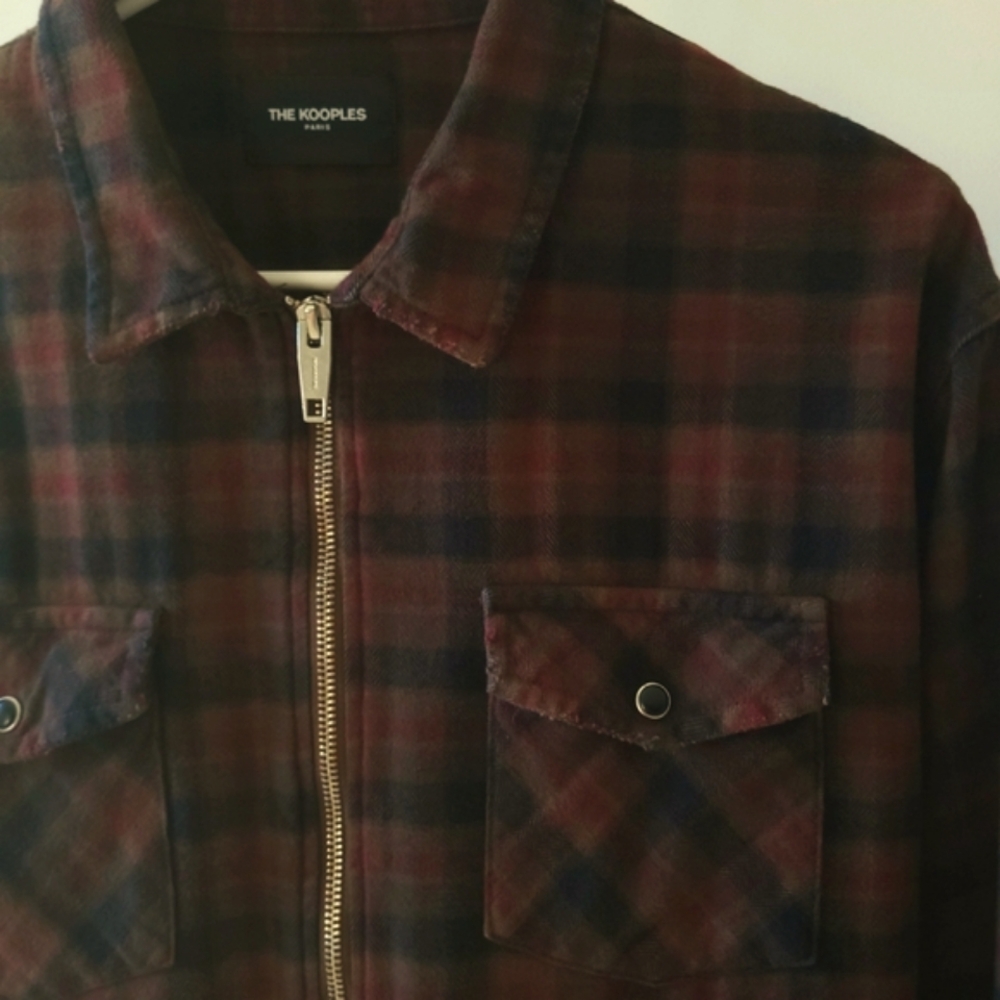 Kooples Relaxed Fit Check Cotton Shirt (M)